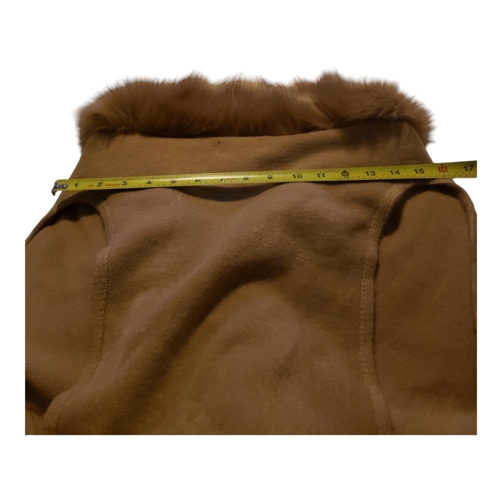 Surell Faux Fur Trimmed Knit Vest One Size - Picture 10 of 12